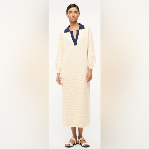 NWT STAUD Altea Collared Chunky Knit Dress - Picture 4 of 10